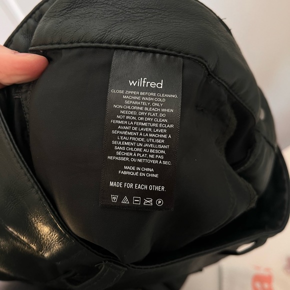 Aritzia Wilfred Melina Leather Pants Size 2 - Picture 6 of 6
